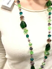 【送料無料】ジュエリー・アクセサリー バニティロングネックレスカラーグリーンハイジュエリーガラスベネチアンvanity her jewels collana lunga colore verde alta bigiotteria vetro veneziani