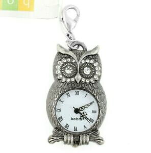 yzWG[EANZT[ obNIy_gtNEEHb`??xXtXL[Vo[lbNXbohm fibbiaonciondolo orologio gufo ~ lavoro ~ per collana argento swarovski nuova