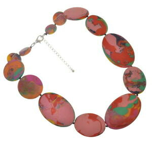 yzWG[EANZT[ r[I[uA[eBUMV[lbNXsN~gO[J[ruby oliva handcrafted artisan galaxy collana in rosa, menta e verde colore