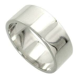 yzWG[EANZT[ Vo[X^[OX[XEFfBOOv[g8mm uomo amp; donna argento sterling liscio piatto fede nuziale