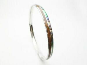 yzWG[EANZT[ nCARAEbhArJo[XeXX`[uXbghawaiano koa legno amp; abalone cover acciaio inox 6mm braccialetto 225546