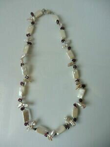 �y���������z�W���G���[�E�A�N�Z�T���[ �`�F�[���K�[�l�b�g�p�[���V���o�[�V�����[�Xbella catena __ madreperla con granato __ con 925 silberschliese__