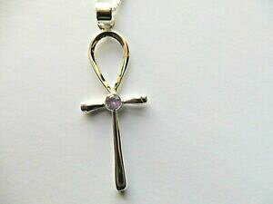 yzWG[EANZT[ RA[GWvgANAeBXe`F[AWFg}XeBtcollier egyptien ankh avec amethyste 55x20mm chaine argent massif