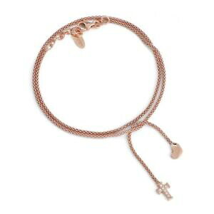 yzWG[EANZT[ AuXbgn[gNXy_gVo[WR[bracciale amen babr2 ciondoli cuore e croce con zirconi in argento 925 rosato