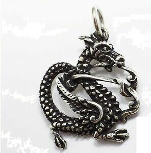 yzWG[EANZT[ yfeBthSA[WFg_C`FCRA[pendentif dragon argent veritable medaille chaine collier