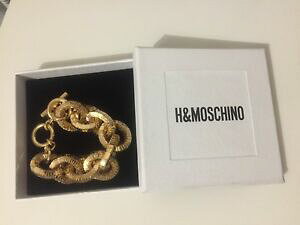 yzWG[EANZT[ XL[mXL[mS[hvbeBGuXbguXbg{bNXmoschino hamp;m h amp; moschino gold plattiertes bracciale bracelet nuovo in box