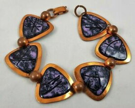 【送料無料】ジュエリー・アクセサリー アンシエンビジューヴィンテージブレスレットバイオレットノワールクーパーancien bijou vintage bracelet cuivre emaille violet noir cooper k2