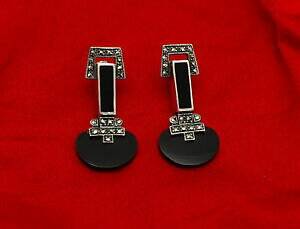�y���������z�W���G���[�E�A�N�Z�T���[ �V���o�[�y���_���g�C�������Oorecchini pendenti deco argento e onice