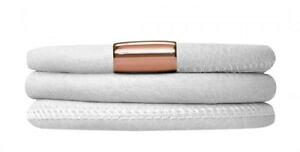 yzWG[EANZT[ GhXU[uXbgXeXX`[S[f[YzCgendless bracciale in pelle acciaio inox rosato dorato 60cm bianco 1270860