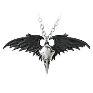 �y���������z�W���G���[�E�A�N�Z�T���[ �S�V�b�N�����x���W���[�u���b�N�X�J���N���E�E�B���O�X�`�F�[���y���_���galchemy gothic ravenger teschio nero peltro ali di corvo ciondolo su catena