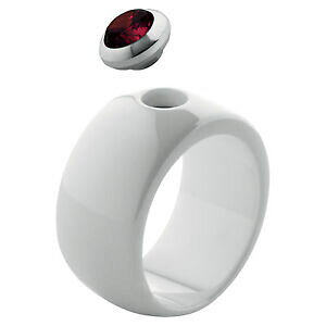 【送料無料】ジュエリー・アクセサリー メラノセラミックリングサイズホワイトヘッドレスmelano magnetic anello in ceramica 01r005 wh 12 mm dimensioni 54 bianco lucido senza testa