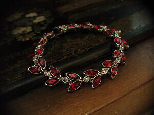 yzWG[EANZT[ Be[Wixbc}[L[Yr[bhNX^CgAWXguXbgvintage navettes marquise ruby red amp; luce cristallo ametista braccialetto