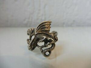 yzWG[EANZT[ OVo[hSbella, vecchio anello, 925 argento, dragon