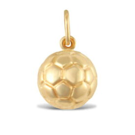 【送料無料】ジュエリー・アクセサリー ゴールドイエローペンダントチャームサッカーサッカーdonna 9ct oro giallo pendente charm football calcio