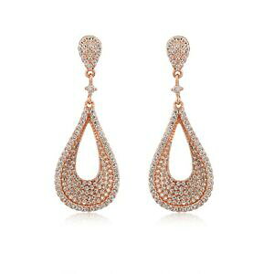 yzWG[EANZT[ Vo[X^[O[YS[hEBYXtXL[I[oNX^nMOCO925 argento sterling oro rosa con cristalli swarovski ovale app