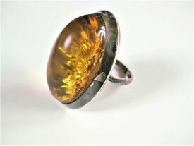 【送料無料】ジュエリー・アクセサリー シルバーリングアンバーxxl anello argento 925 con ambra