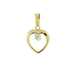 yzWG[EANZT[ `F[n[gg[[CG[S[hn[gcatene cuore rimorchio 333 giallo oro cuore zirconi bianchi donna bambina 7801