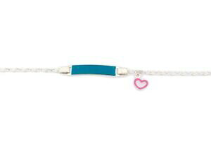 yzWG[EANZT[ v[gACfguXbgVo[X^[Oident bracciale con placca incisa cuore 925 argento sterling incl incisione