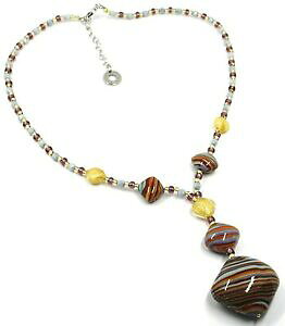 yzWG[EANZT[ AeBJ[iFlcBAlbNX~QXgA^y_gcollana antica murrina venezia, co902a19, millerighe striata, con pendente
