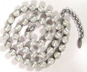 【送料無料】ジュエリー・アクセサリー Rコリアーボヘミアガラスストライプホワイトベーミッシュガラスsoho R collier con vintage bohemia vetro tones ss39 bianco a strisce bohmisches vetro