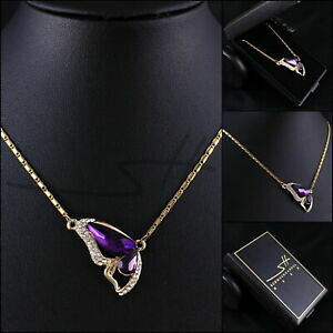 yzWG[EANZT[ o^tClbNXS[fXtXL[RNX^P[Xregalo collana farfalla, donna, dorato swarovski R cristalli, in astuccio