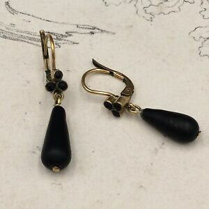 yzWG[EANZT[ AVGku[NhI[hEXvPIyWC\LZi|Ianciennes boucles doreille dormeuses plaque or perles jais xixeme napoleon iii