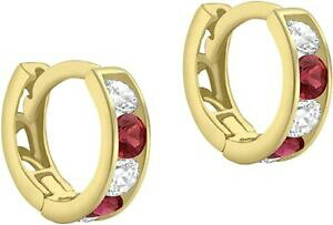 �y���������z�W���G���[�E�A�N�Z�T���[ �C�G���[�S�[���h�n�O�C�������O×���E���h�z���C�g�W���R�j�L���[�r�e�B9ct oro giallo cz 9mm abbraccino orecchini 10 x rotondo bianco rosso zirconi cubici