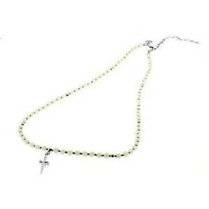 �y���������z�W���G���[�E�A�N�Z�T���[ �`�F�[�U���p�V�I�b�e�B�V���o�[�����Y�l�b�N���X�r�[�Ycollana uomo in argento cesare paciotti con perline fluorescenti jpcl0768b