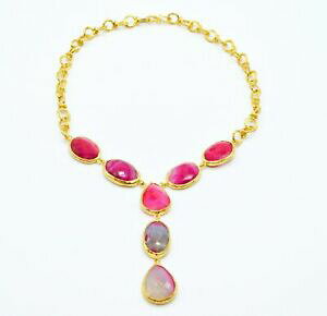 yzWG[EANZT[ ACXsNAQ[glbNXS[hbLZ~vWIVz[nhChcollana in agata rosa aylas 21ct gold plated semi preziosi gemstoneho fatto a mano
