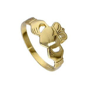 �y���������z�W���G���[�E�A�N�Z�T���[ �N���_�����O�T�C�Y�J�X�^�}�C�Yreal 375 9 kt matt engravable adolescente claddagh ring dimensione fm personalizzare