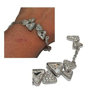 yzWG[EANZT[ XtXL[{[uXbgvPAWFgfBGNX^urW[swarovski beau bracelet plaque argent rhodie cristal blanc bijou