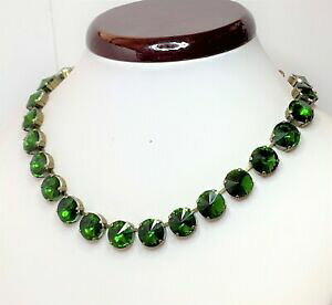 yzWG[EANZT[ GhXgXNX^lbNXAeB[NOWARbgsmeraldo strass cristallo collana in ottone anticato georgiano collet donne regalo