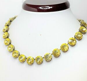yzWG[EANZT[ CG[CXg[NX^lbNXAeB[NOWARbggiallo strass cristallo collana in ottone anticato georgiano collet donne regalo