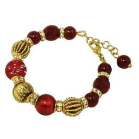 【送料無料】ジュエリー・アクセサリー ローマレッドゴールドベネチアンムラーノガラスブレスレットroma rosso ed oro venetian murano glass bracelet