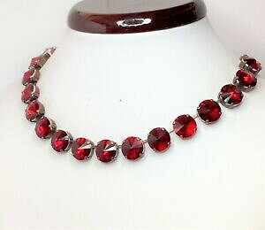 yzWG[EANZT[ bhTCANX^CXg[OWAlbNXRbgred siam strass di cristallo collana in rame antico georgiano collet donne regalo