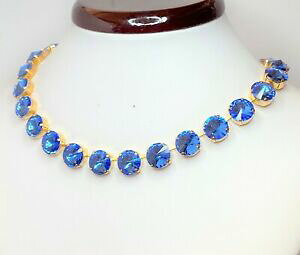 yzWG[EANZT[ NX^Tt@CAXgXS[hbLOWAlbNXRbgcristallo zaffiro strass oro placcato collana georgiano collet donne regalo