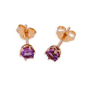 yzWG[EANZT[ [YS[hAWXgCOreal 375 9ct rose oro amp; ametista autentica gemstone orecchini
