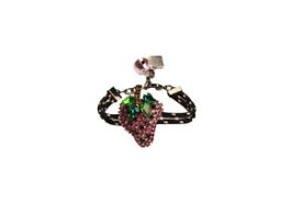 【送料無料】ジュエリー・アクセサリー リサビジューピンクブレスレットドリンクブラックサイズlisa c bijoux bracciale da donna rosa di bacche food amp; drink nero taglia os