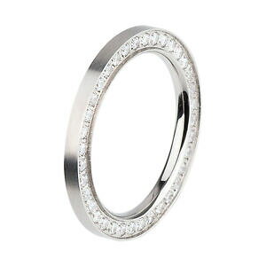 yzWG[EANZT[ OWRXeXdesign serio anello r292 wh zirconi bianchi in acciaio inox lucidato 2 mm 4865