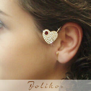 yzWG[EANZT[ WRI[Nr[C[JtCONX^n[gur[hbvjoliko ohrklemme orecchino ear cuff rubino cristallo cuore love ruby drop a sinistr