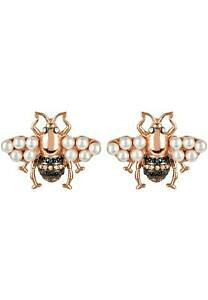 yzWG[EANZT[ X[sNubNzCgnj[r[p[WF[YS[hCOsmall rosa bianco nero honey bee pearl cz gemma regalo orecchini in oro rosa