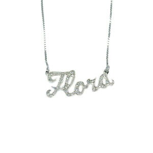 yzWG[EANZT[ xl`AjbgCXg[lbNXcollana nome flora in argento donna con strass maglia veneziana