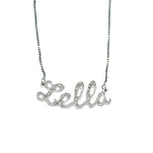 yzWG[EANZT[ CXg[xl`AW[WVo[lbNXcollana nome lella in argento donna con strass maglia veneziana