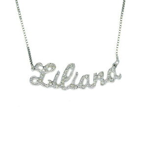 yzWG[EANZT[ CXg[xl`AW[WVo[AilbNXcollana nome liliana in argento donna con strass maglia veneziana