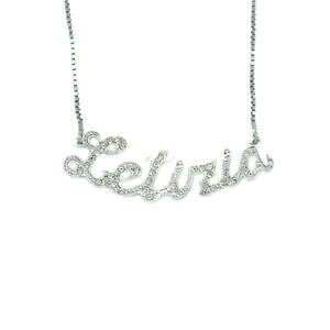 yzWG[EANZT[ CXg[xl`AW[WVo[eBcBAlbNXcollana nome letizia in argento donna con strass maglia veneziana