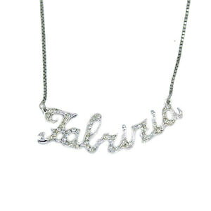 yzWG[EANZT[ CXg[xl`AW[WVo[t@ucBAlbNXcollana nome fabrizia in argento donna con strass maglia veneziana