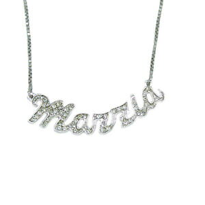 yzWG[EANZT[ CXg[xl`AW[WVo[}cBAlbNXcollana nome marzia in argento donna con strass maglia veneziana