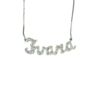 yzWG[EANZT[ CXg[xl`AW[WVo[C@ilbNXcollana nome ivana in argento donna con strass maglia veneziana
