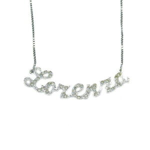 yzWG[EANZT[ xl`AbVCXg[c@lbNXcollana nome lorenza in argento donna con strass maglia veneziana