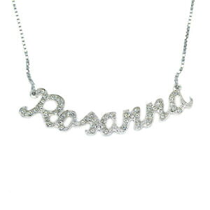 yzWG[EANZT[ CXg[xl`AW[WVo[UilbNXcollana nome rosanna in argento donna con strass maglia veneziana